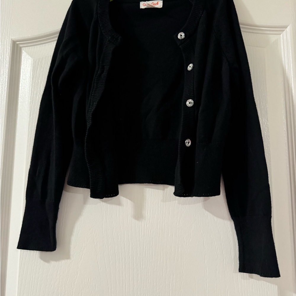 Cat & Jack Black Button-Up Kids Cardigan